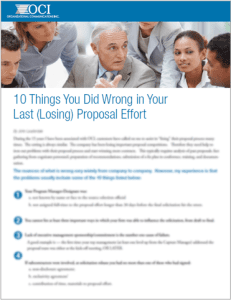 10 Things You Did Wrong in Your Last (Losing) Proposal Effort