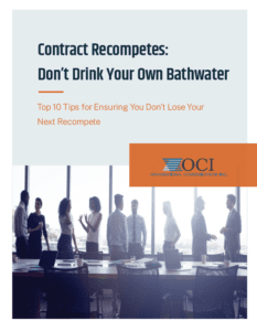 Contract Recompetes — Don’t Drink Your Own Bathwater
